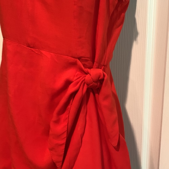 Kimchi Blue/Urban Outfitters Red Romper tie at waist and zipper. - Picture 2 of 5